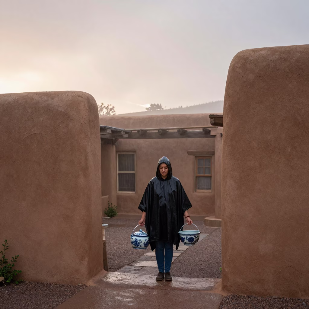 Woman in Santa Fe in in Santa Fe, New Mexico, United States