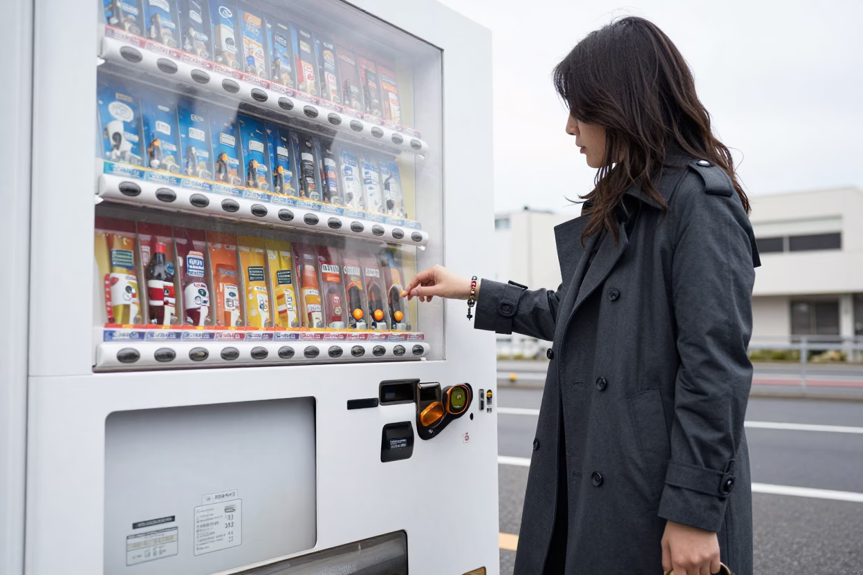 Woman in Sapporo at Midday Light in in Sapporo, Japan