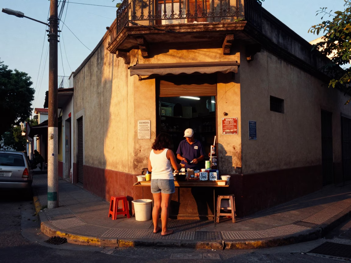 Woman Interacting in Buenos Aires in in Buenos Aires, Argentina