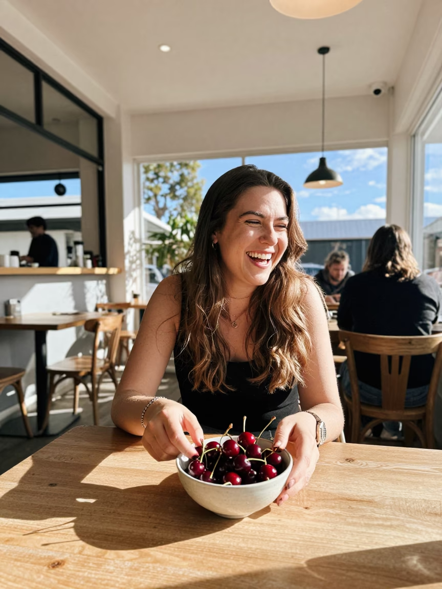 Woman Laughing in Adelaide in in Adelaide, South Australia, Australia