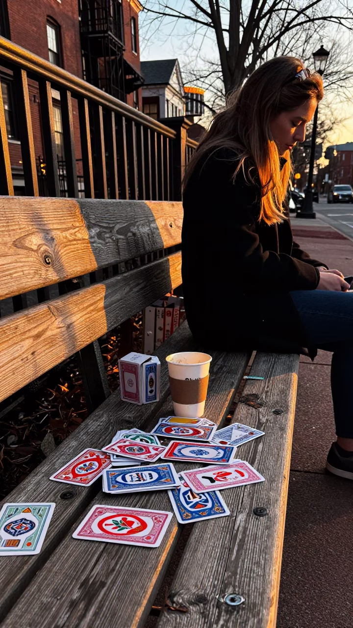 Woman Pausing in Boston in in Boston, Massachusetts, United States