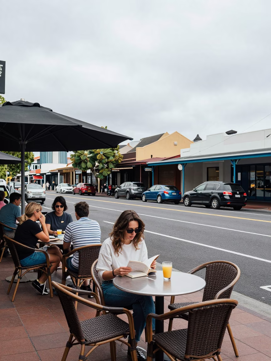 Woman Reading in Perth in in Perth, Western Australia, Australia