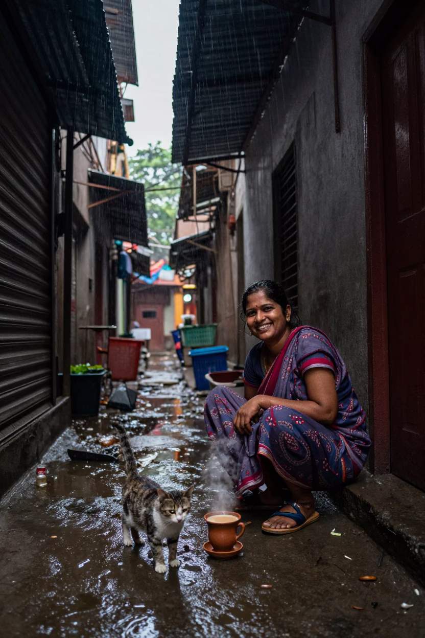 Woman Smiling in Delhi in in Delhi, India