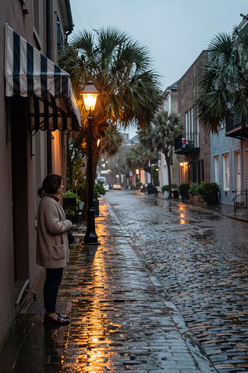 Woman Waiting in Charleston in in Charleston, South Carolina, United States