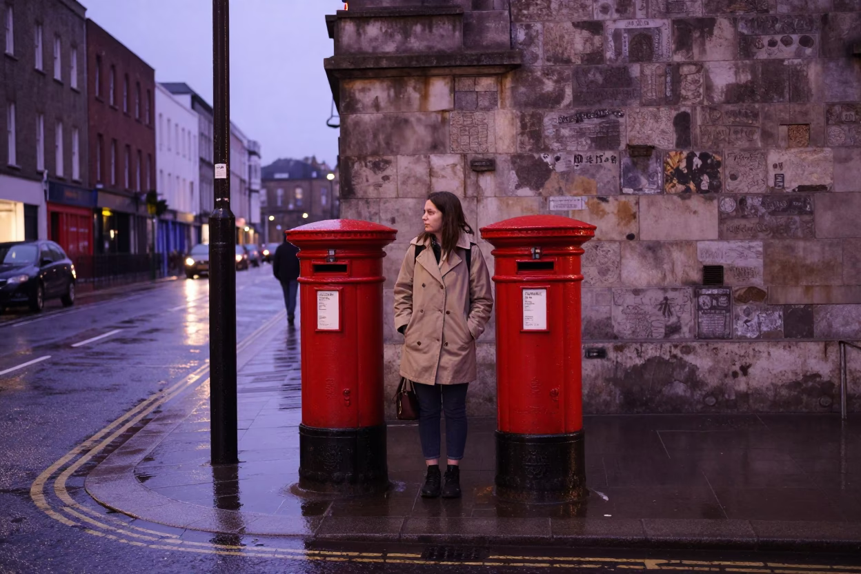 Woman Waiting in Dublin in in Dublin, Ireland