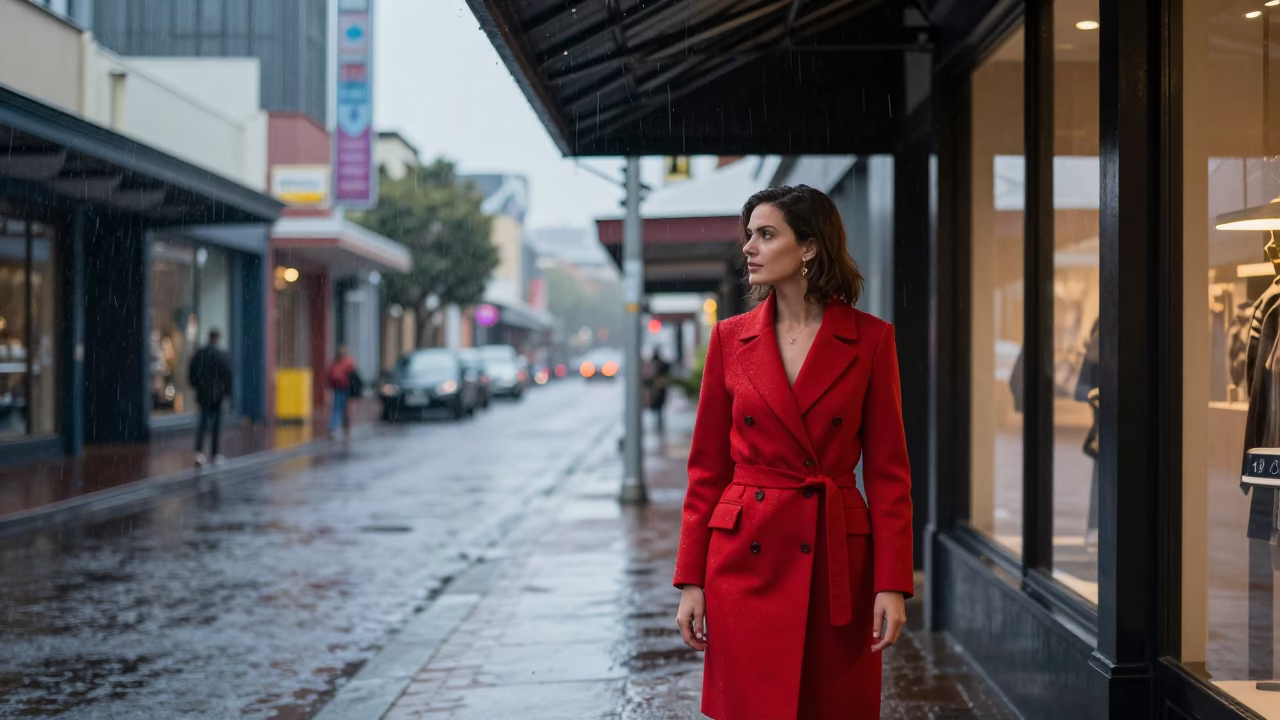 Woman Waiting in Perth in in Perth, Western Australia, Australia