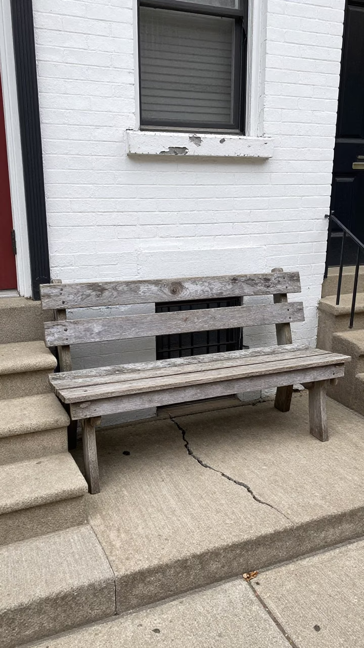 Wooden Bench in Philadelphia in in Philadelphia, United States