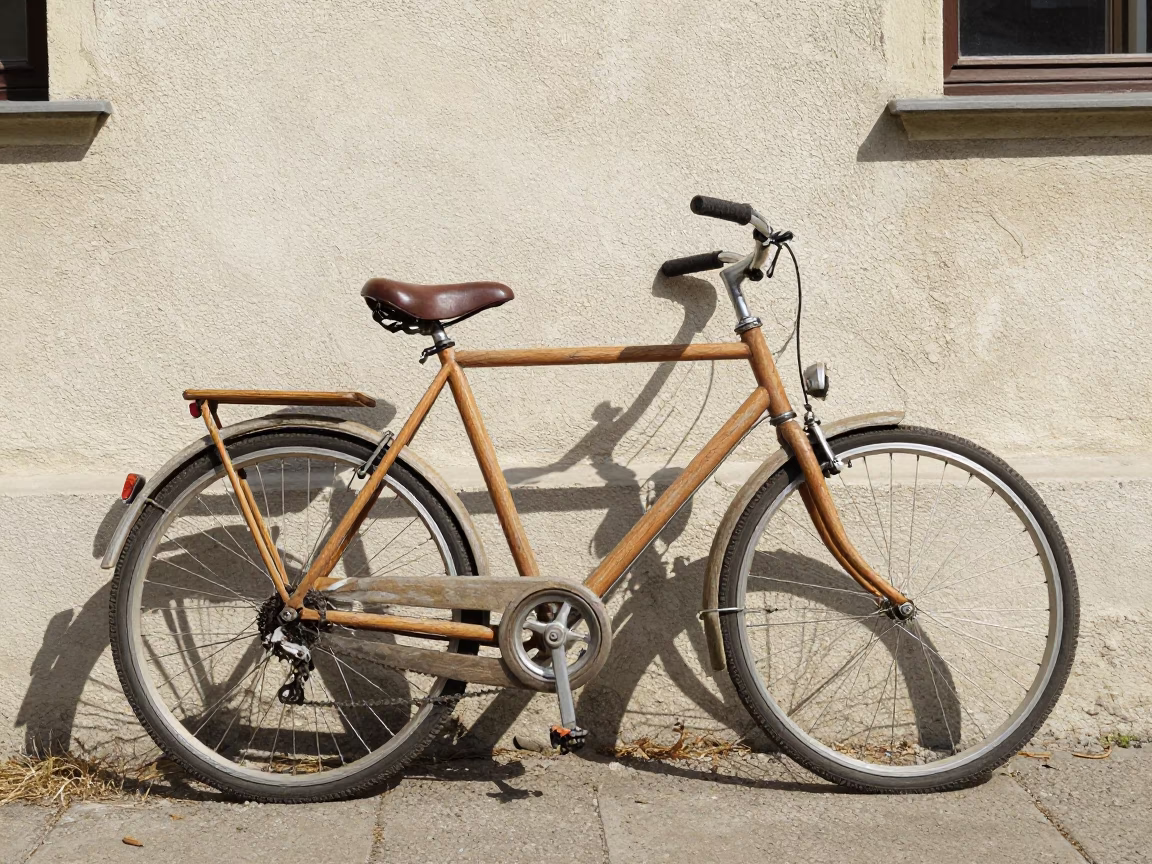 Wooden Bicycle in Krakow in in Krakow, Poland