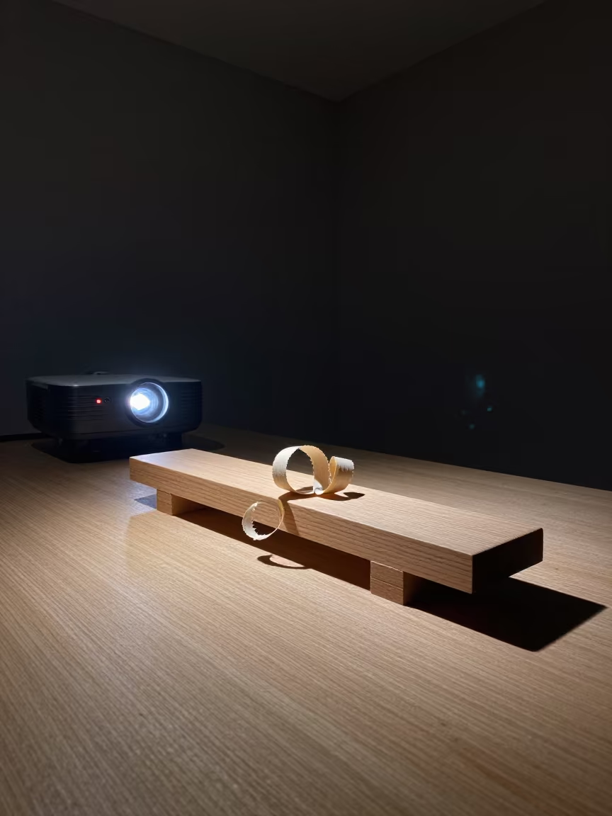 Wooden Block Plane on Library Table in on a dusty library table in Oran