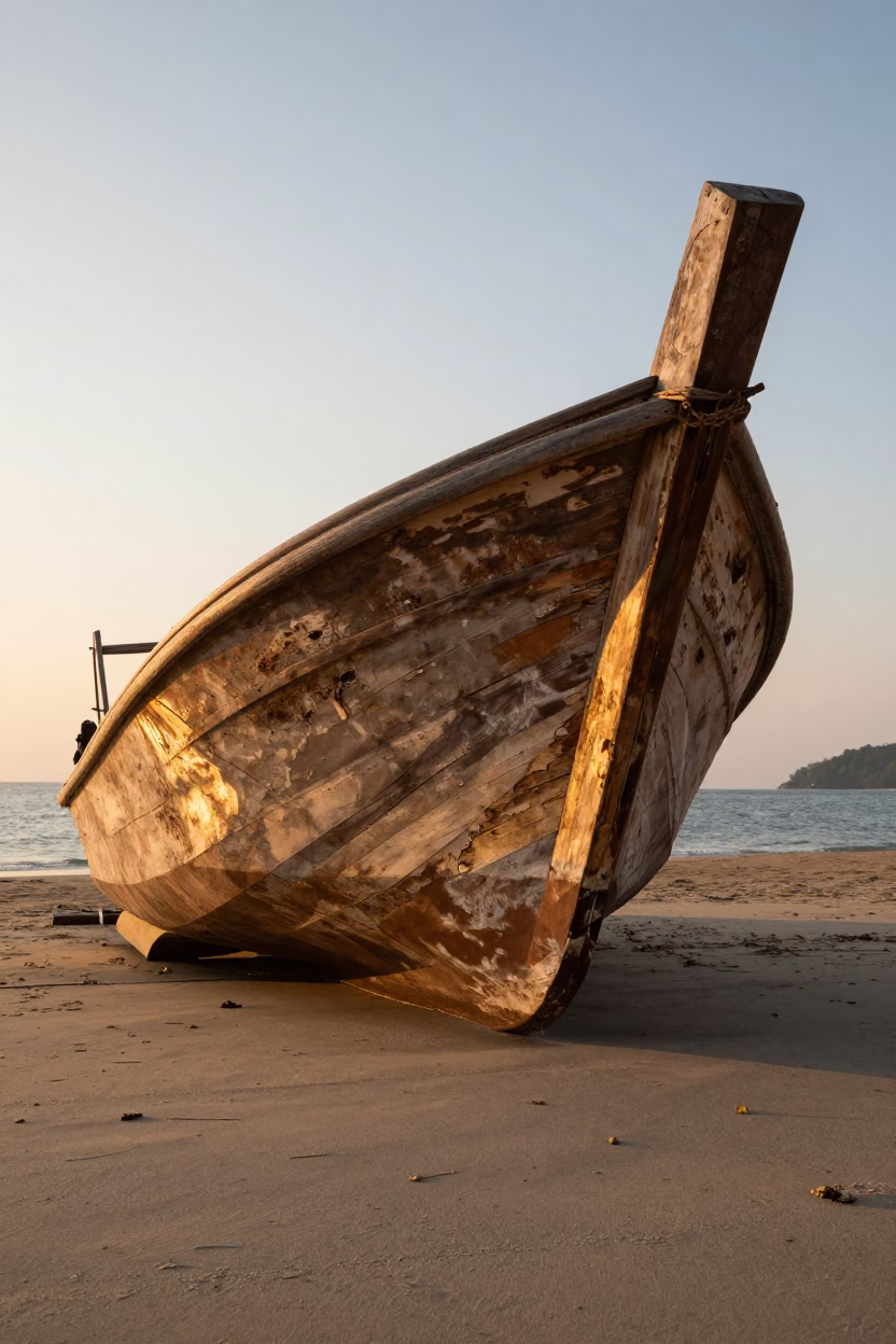 Wooden Boat in Phuket in in Phuket, Thailand