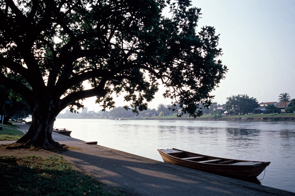 Wooden Boat in Tainan in in Tainan, Taiwan