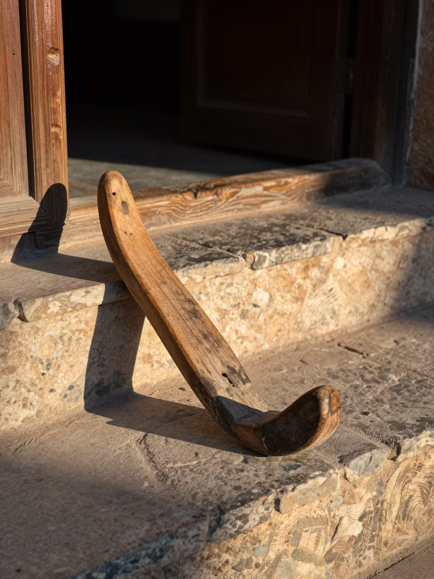 Wooden Boot Scraper in Fez in in Fez, Morocco