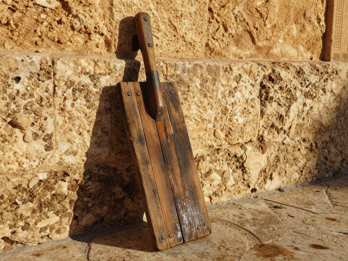 Wooden Boot Scraper in Palermo in in Palermo, Italy