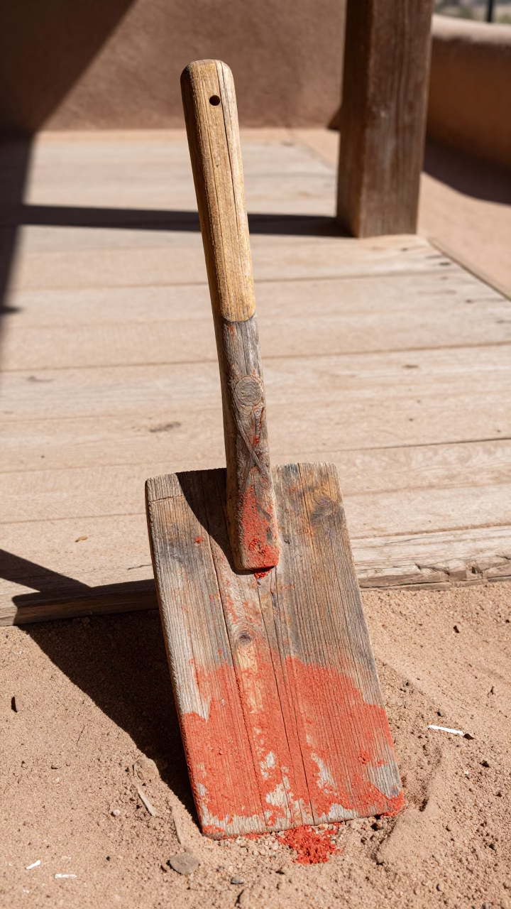 Wooden Boot Scraper in Santa Fe in in Santa Fe, New Mexico, United States