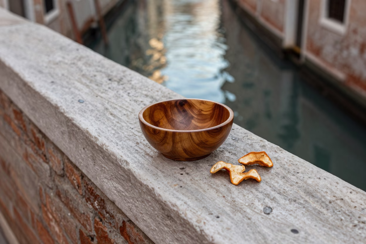 Wooden Bowl in Venice in in Venice, Italy