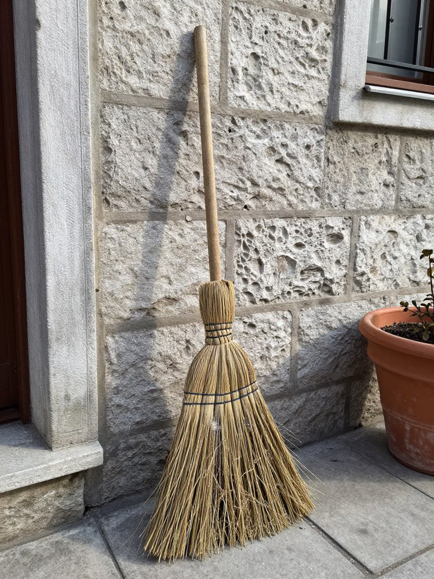 Wooden Broom in Istanbul in in Istanbul, Turkey