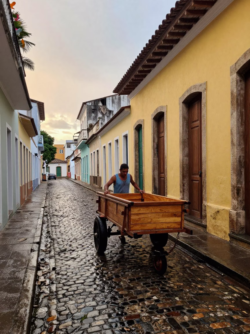 Wooden Cart in Salvador in in Salvador, Brazil