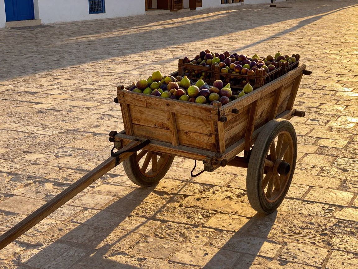 Wooden Cart in Tunis in in Tunis, Tunisia