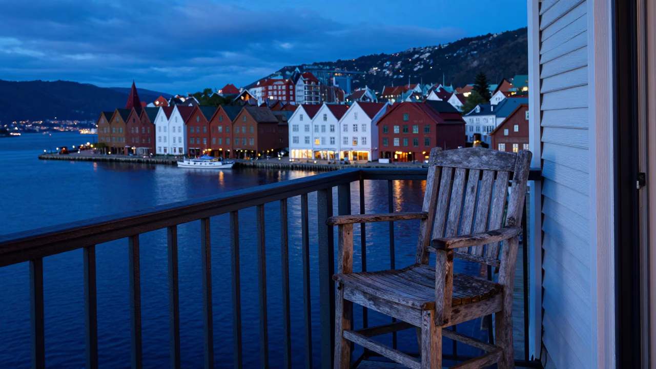 Wooden Chair in Bergen in in Bergen, Norway