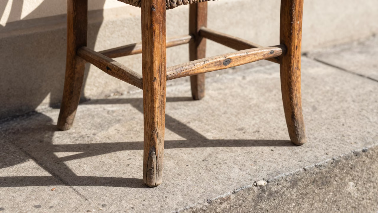 Wooden Chair Legs in Prague in in Prague, Czech Republic