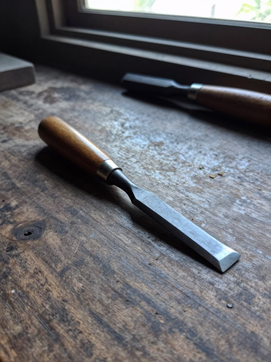 Wooden Chisel in Denpasar in in Denpasar, Indonesia