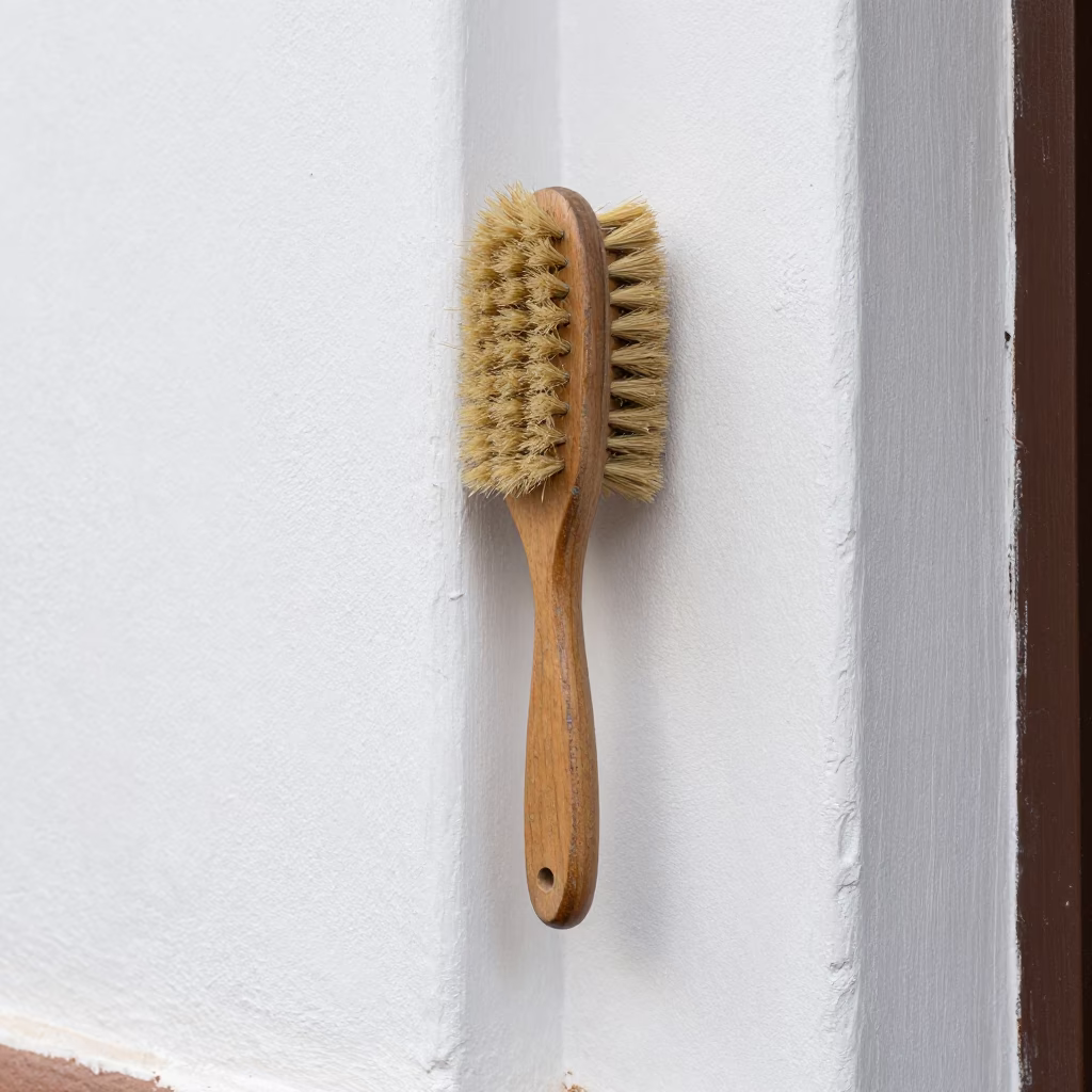 Wooden Coat Brush in Madrid in in Madrid, Spain