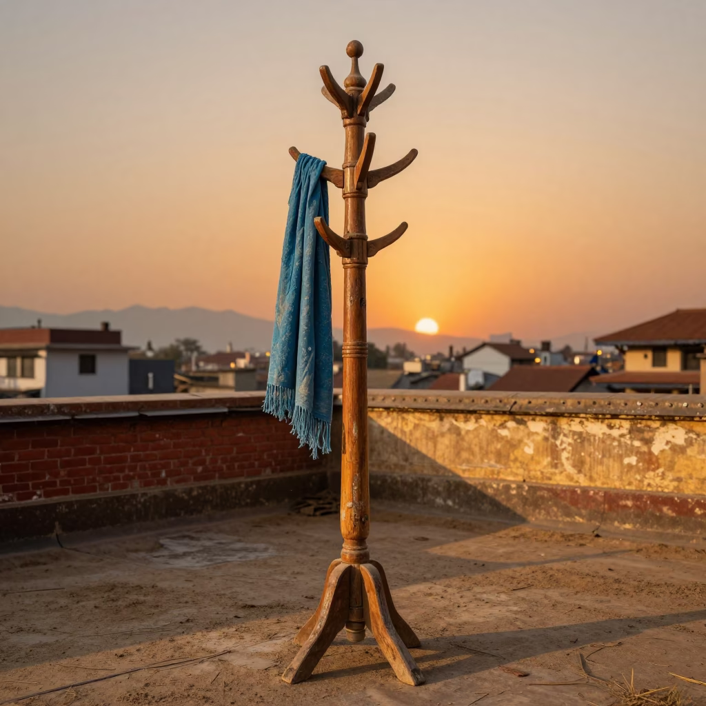 Wooden Coat Stand in Kathmandu in in Kathmandu, Nepal