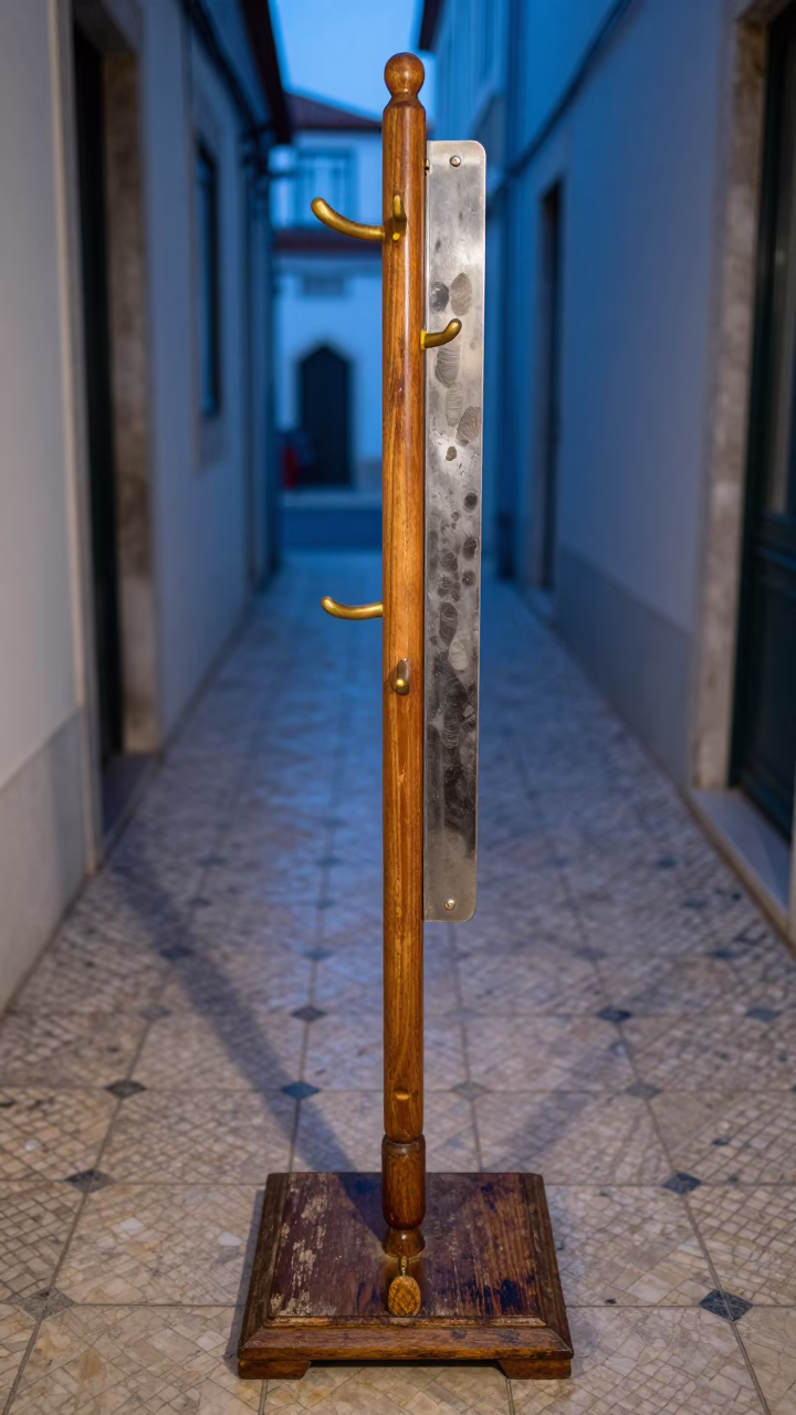 Wooden Coat Stand in Lisbon in in Lisbon, Portugal