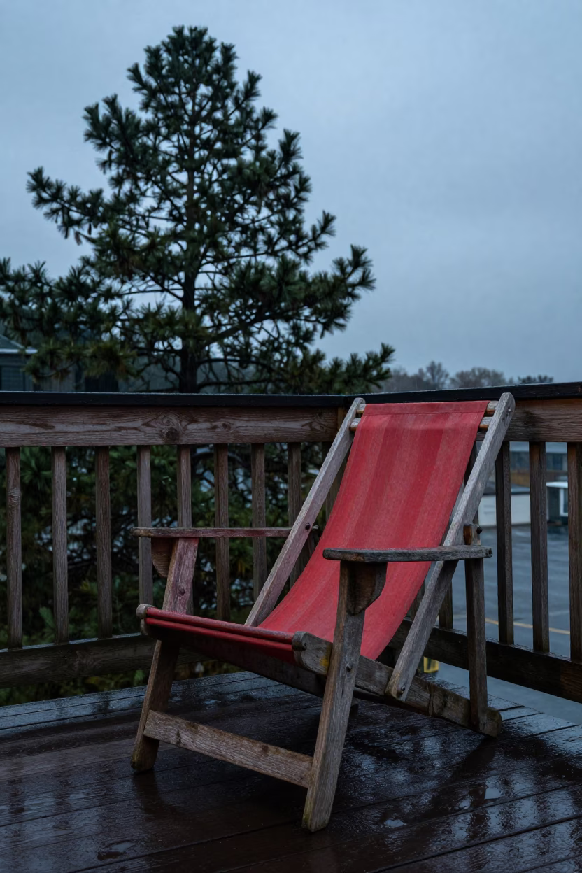 Wooden Deck Chair in Portland in in Portland, United States