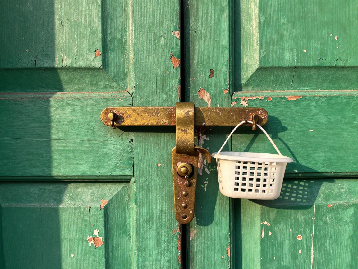 Wooden Door Latch in Phnom Penh in in Phnom Penh, Cambodia