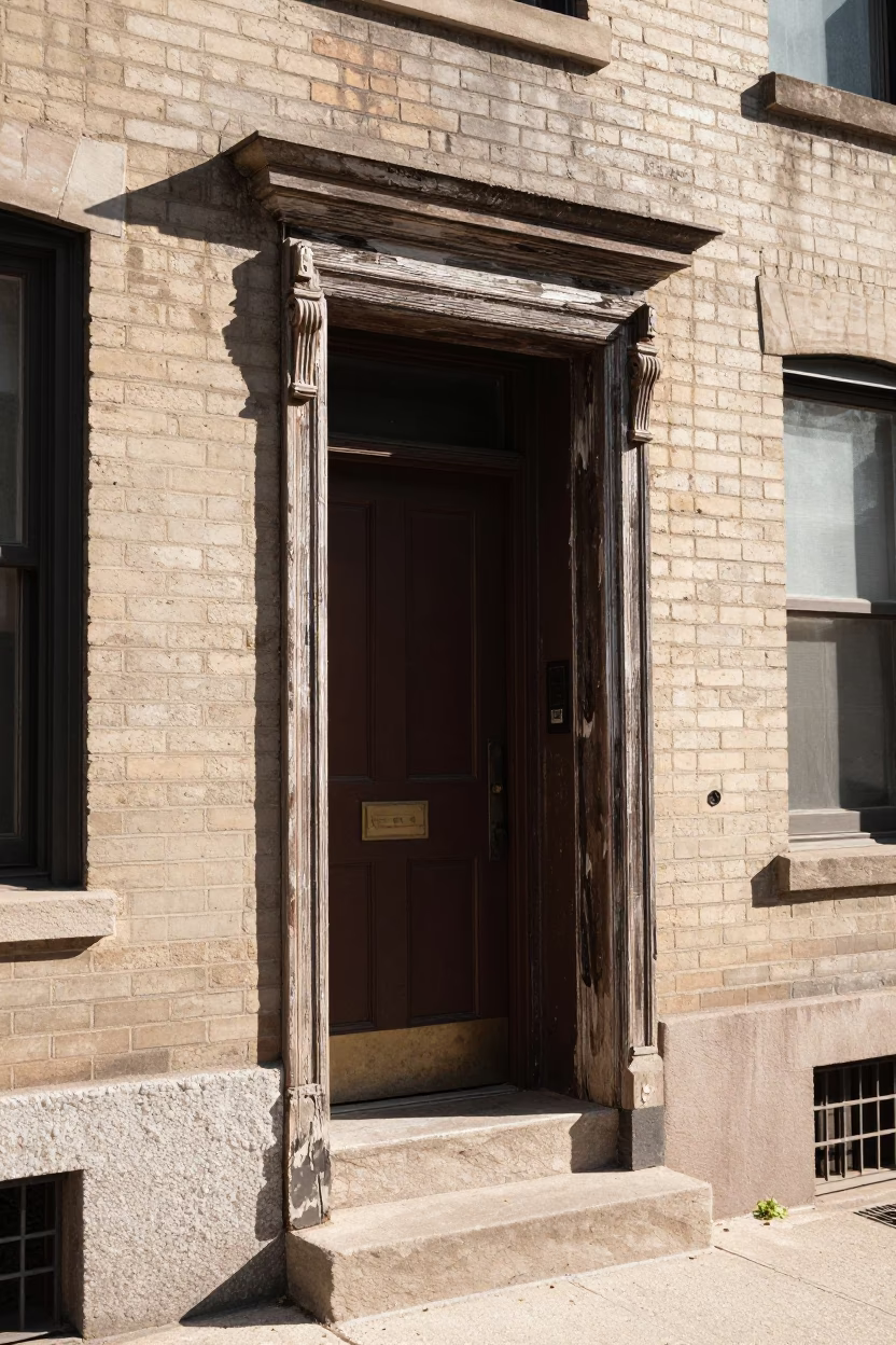Wooden Doorframe in Chicago in in Chicago, Illinois, United States