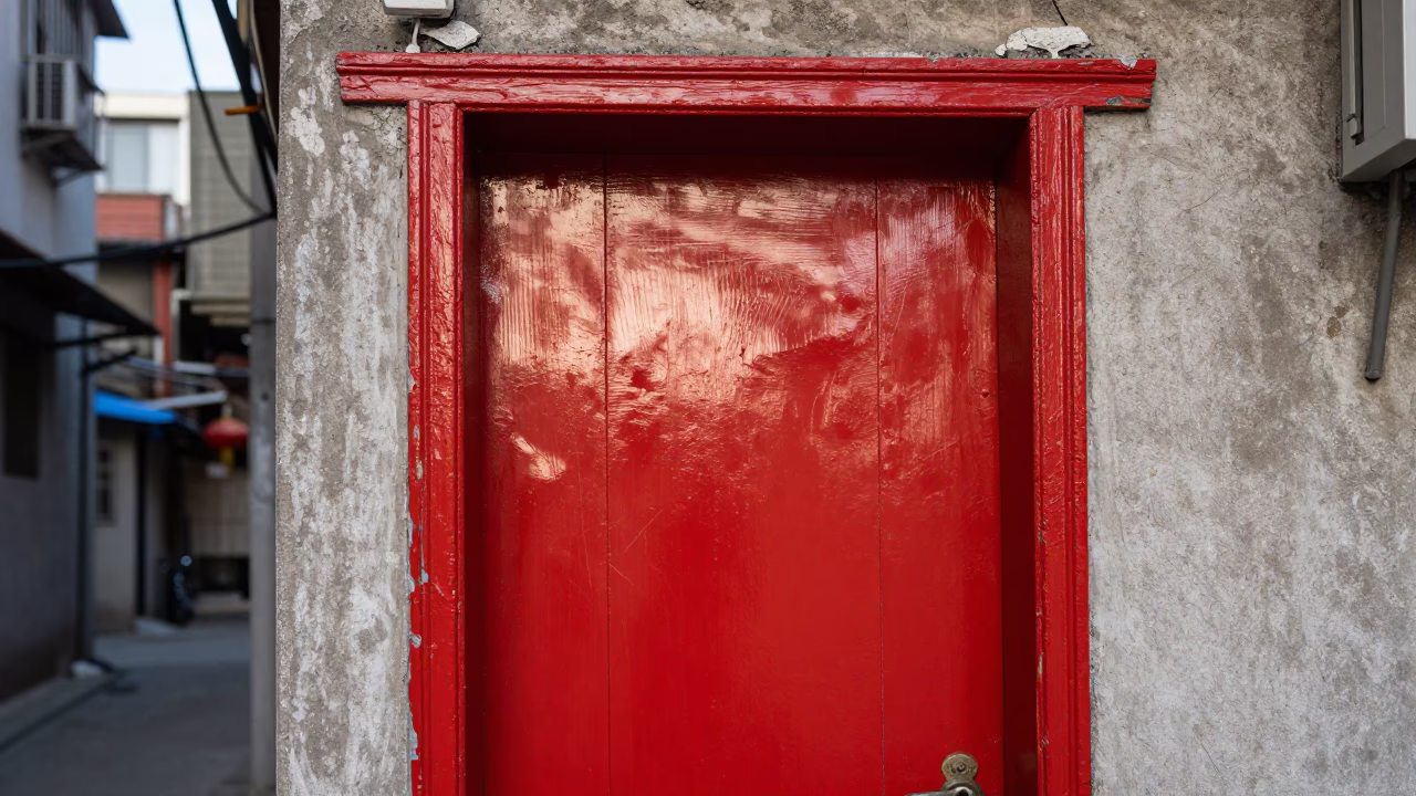 Wooden Doorframe in Kaohsiung in in Kaohsiung, Taiwan