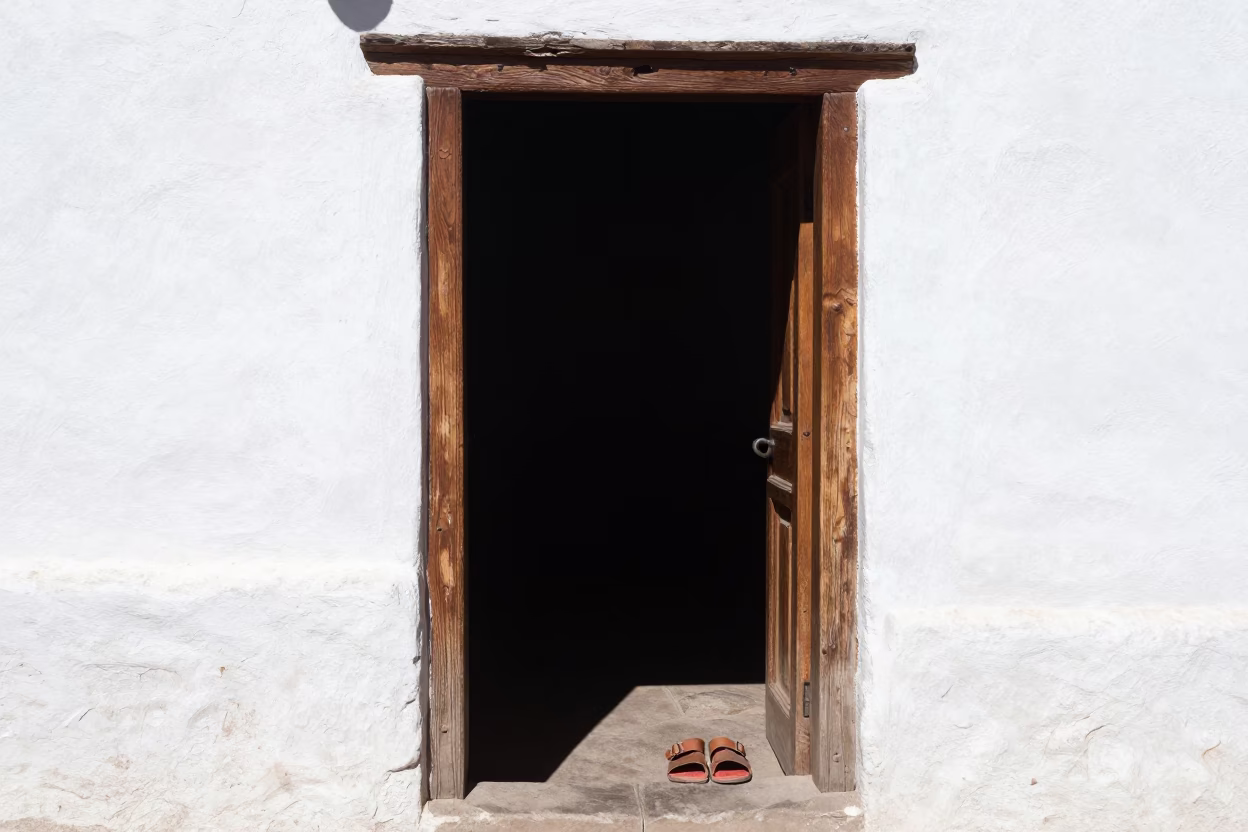Wooden Doorframe in La Paz in in La Paz, Bolivia