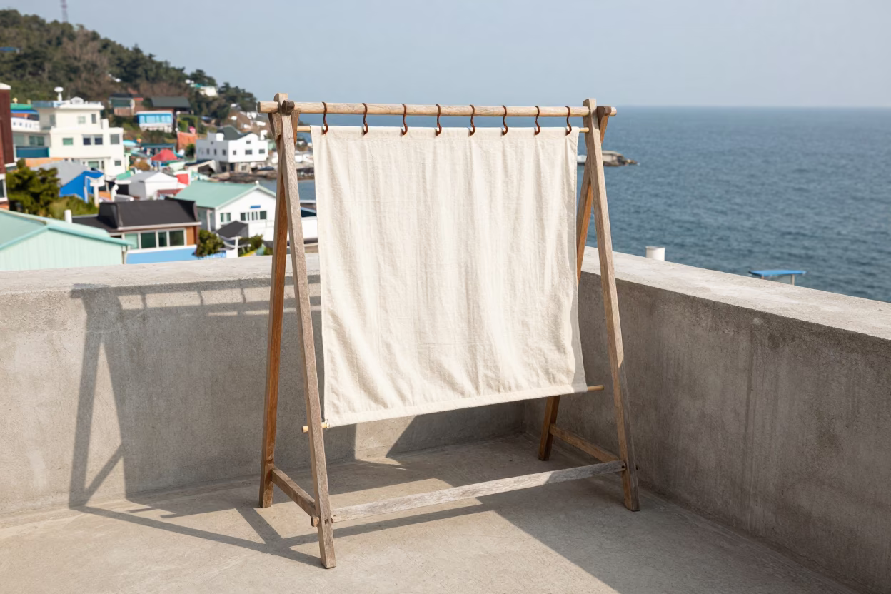 Wooden Drying Rack in Busan in in Busan, South Korea