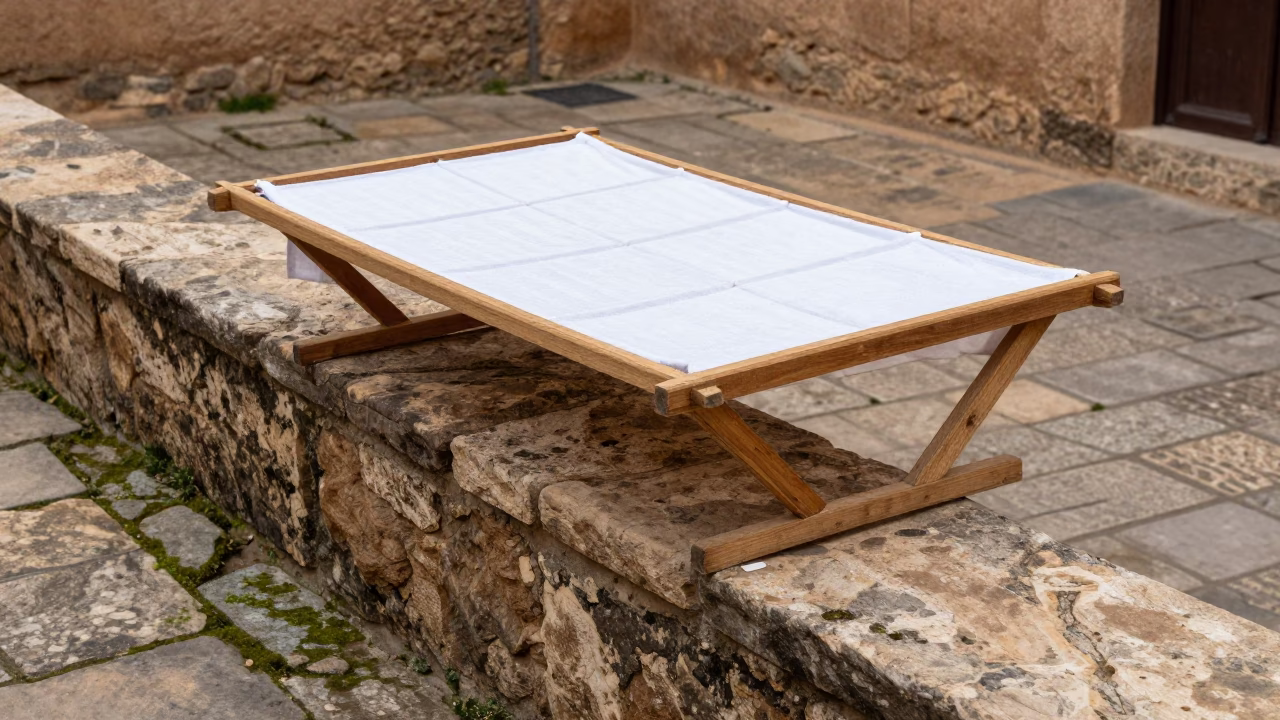 Wooden Drying Rack in Fez in in Fez, Morocco