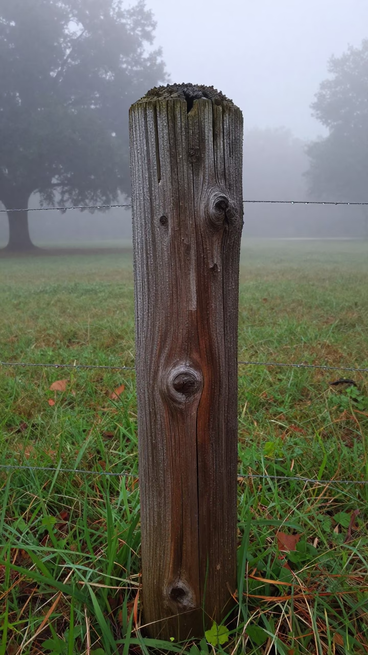 Wooden Fence Post in Austin in in Austin, Texas, United States