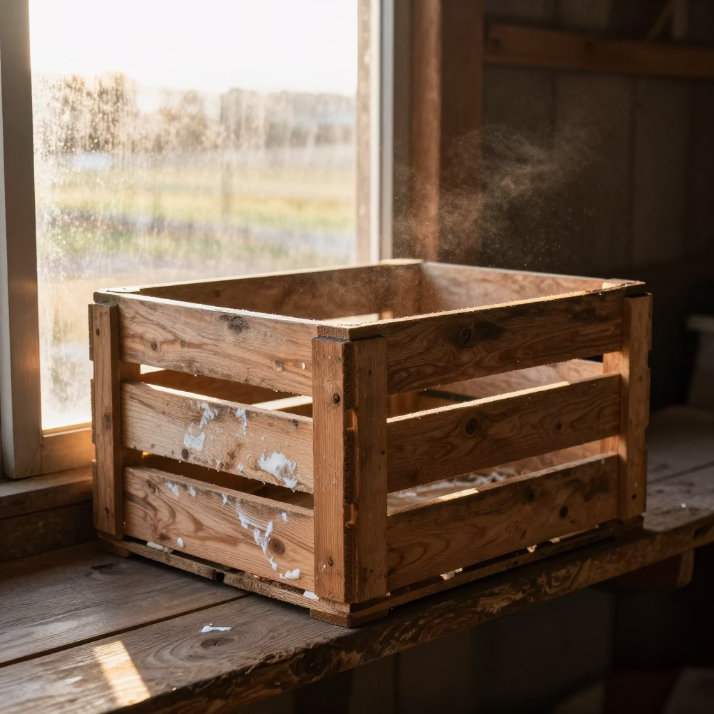 Wooden Fruit Crate in Sapporo in in Sapporo, Japan
