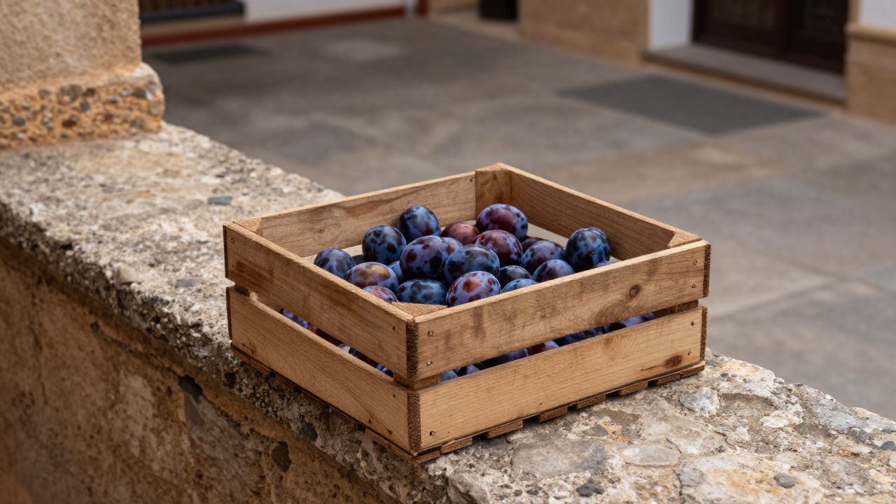 Wooden Fruit Crate in Seville in in Seville, Spain