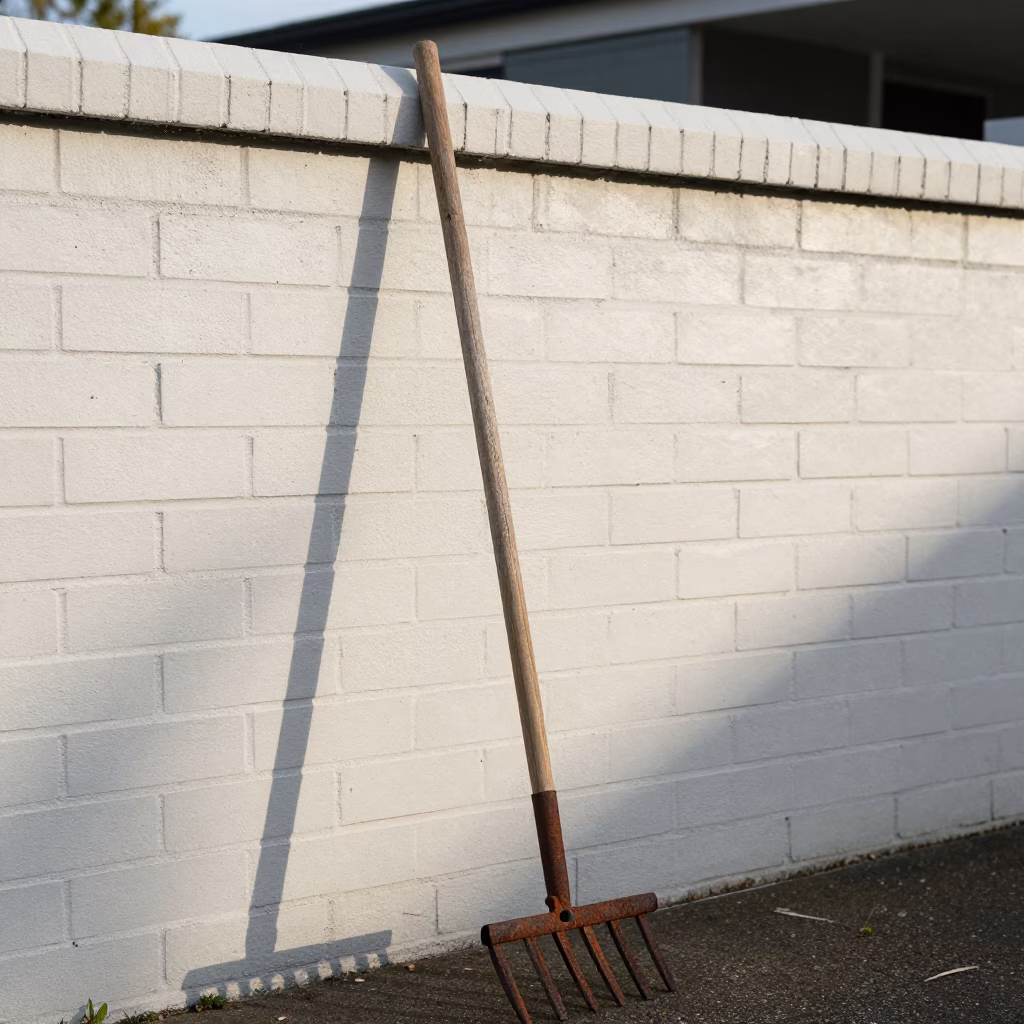 Wooden Garden Rake in Melbourne in in Melbourne, Australia
