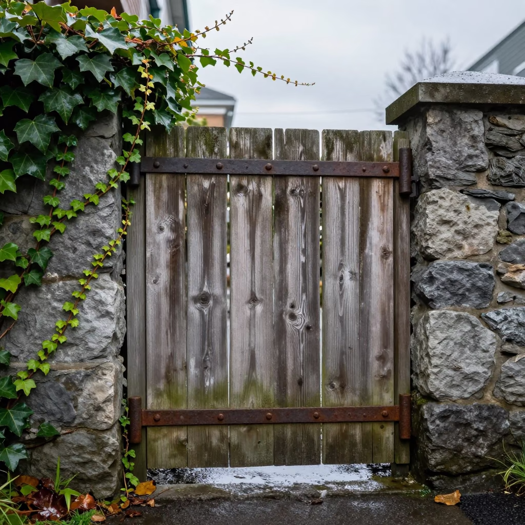 Wooden Gate in Seattle in in Seattle, United States