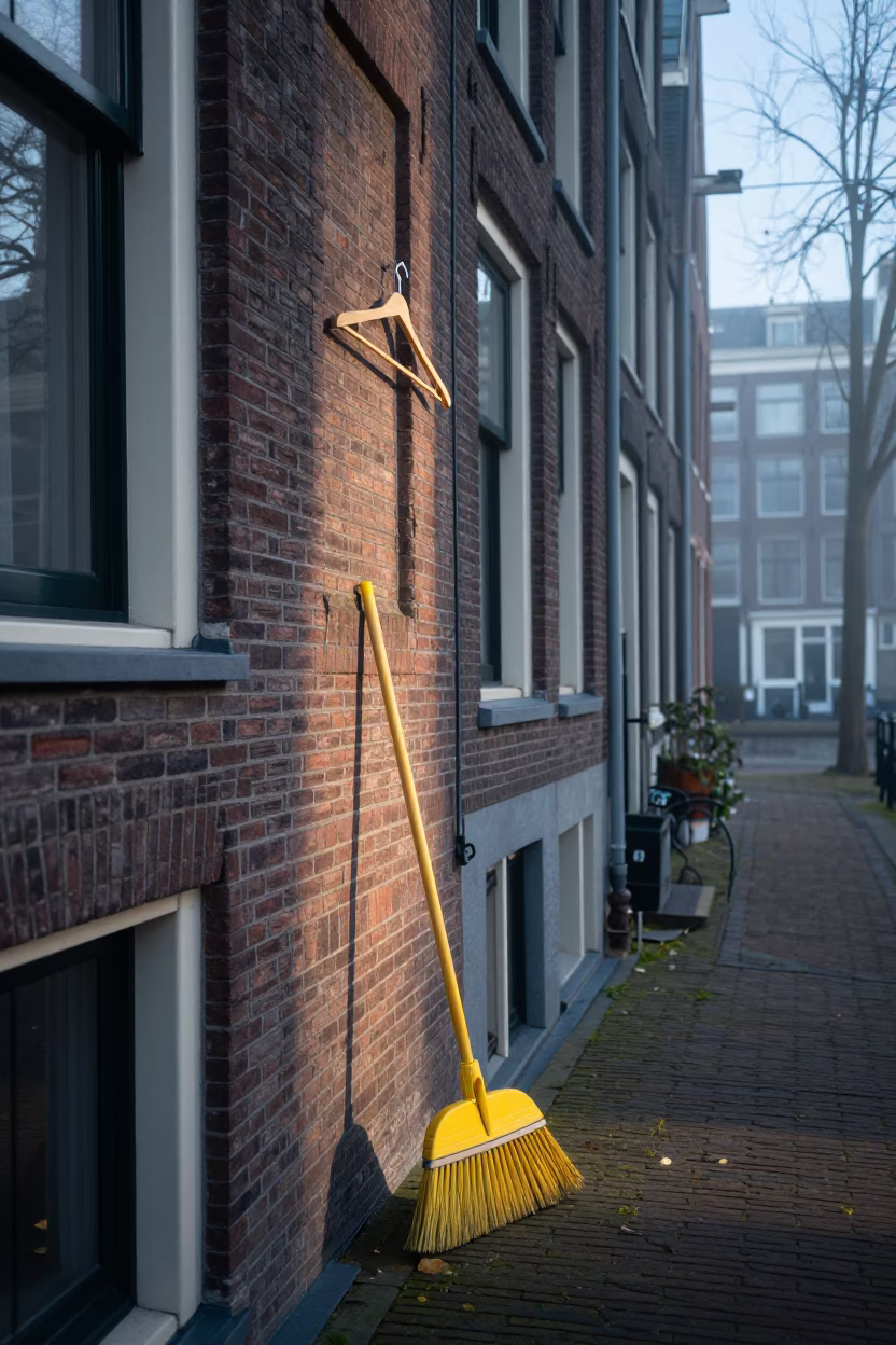 Wooden Hanger in Amsterdam in in Amsterdam, Netherlands