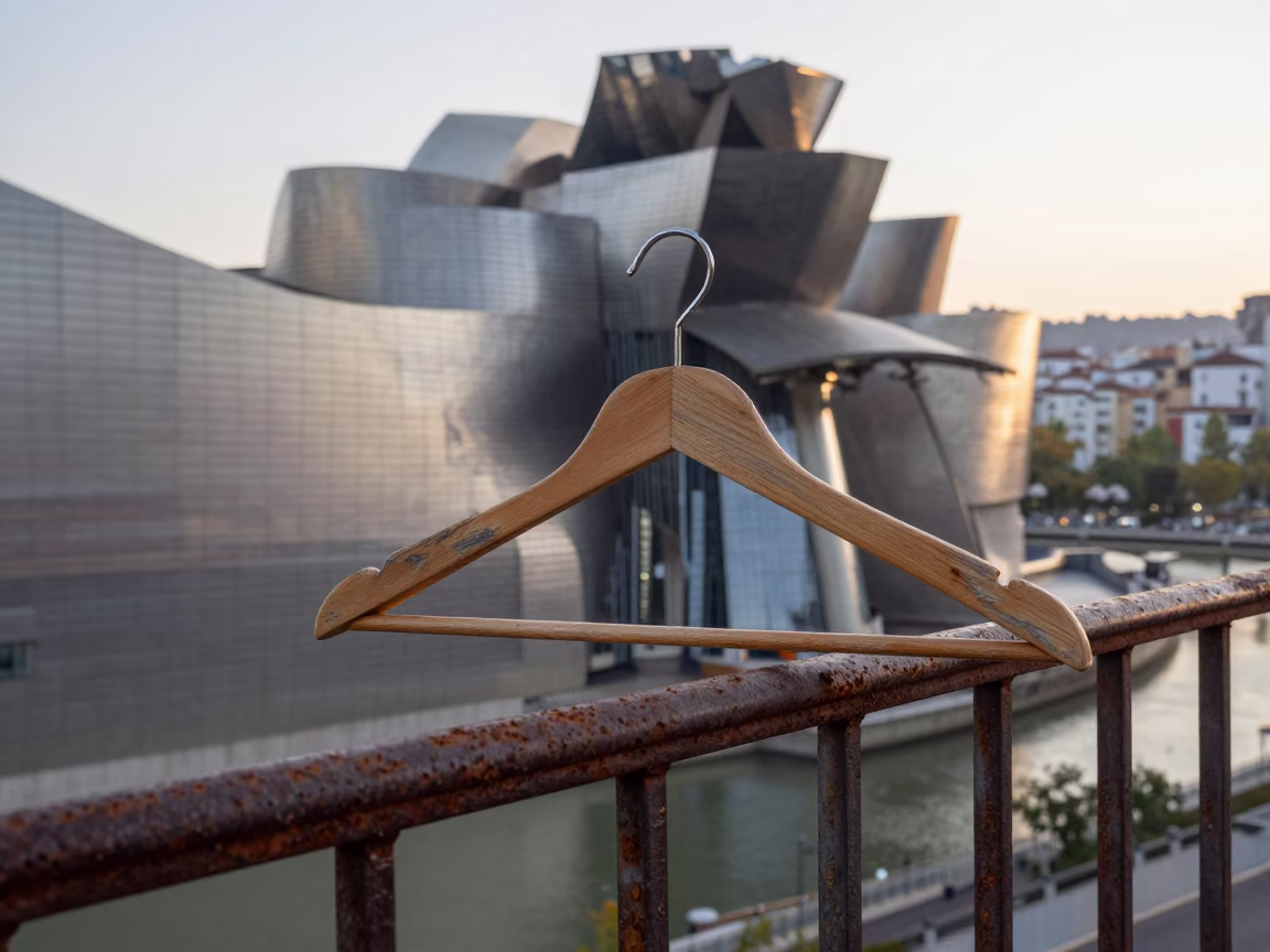 Wooden Hanger in Bilbao in in Bilbao, Spain