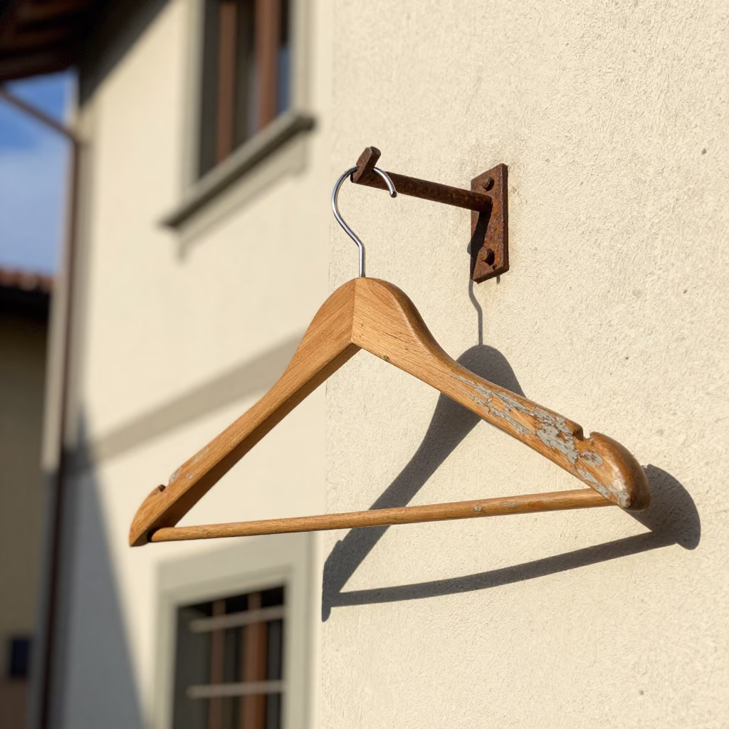 Wooden Hanger in Florence in in Florence, Italy
