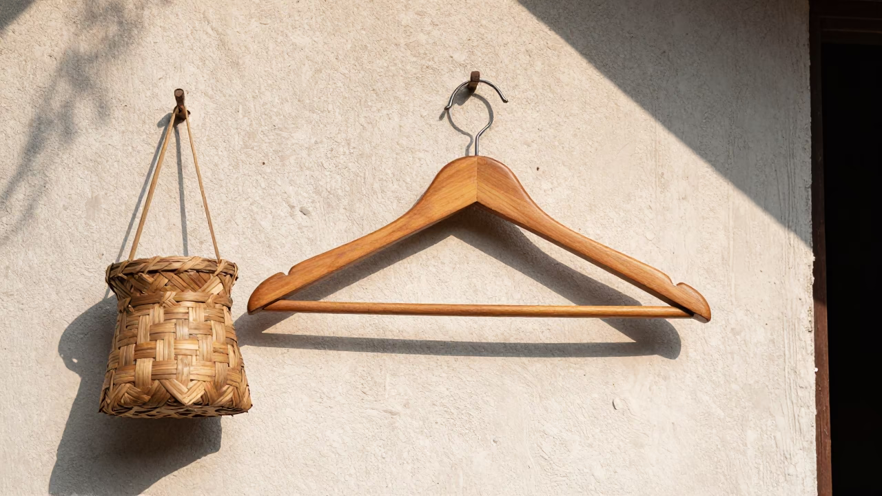 Wooden Hanger in Luang Prabang in in Luang Prabang, Laos