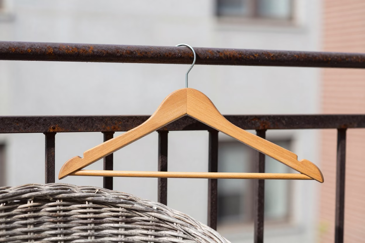 Wooden Hanger in Montreal in in Montreal, Canada