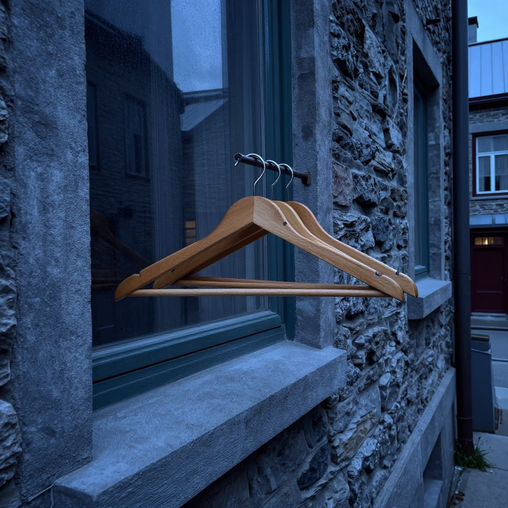 Wooden Hanger in Quebec City in in Quebec City, Canada