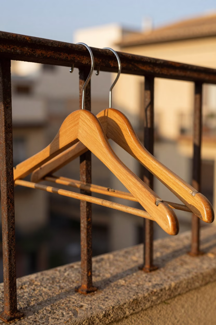 Wooden Hangers in Barcelona in in Barcelona, Spain
