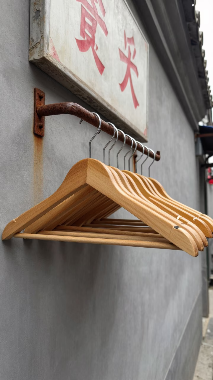 Wooden Hangers in Beijing in in Beijing, China