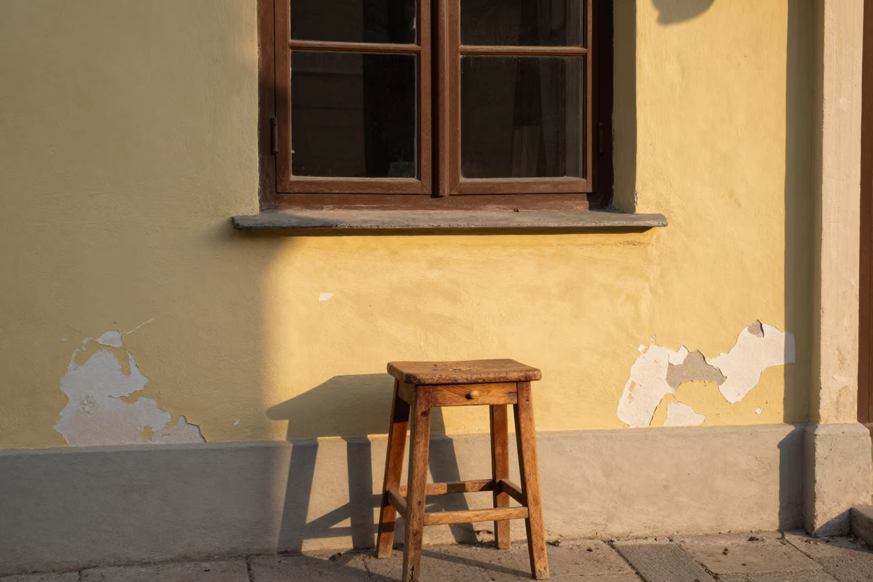 Wooden Kitchen Stool in Budapest in in Budapest, Hungary