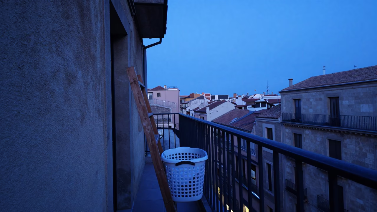 Wooden Ladder in Barcelona in in Barcelona, Spain